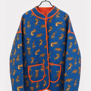 Blue Tigers quilted jacket