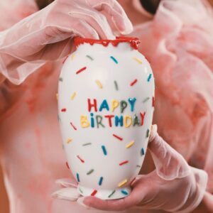 Happy Birthday vase