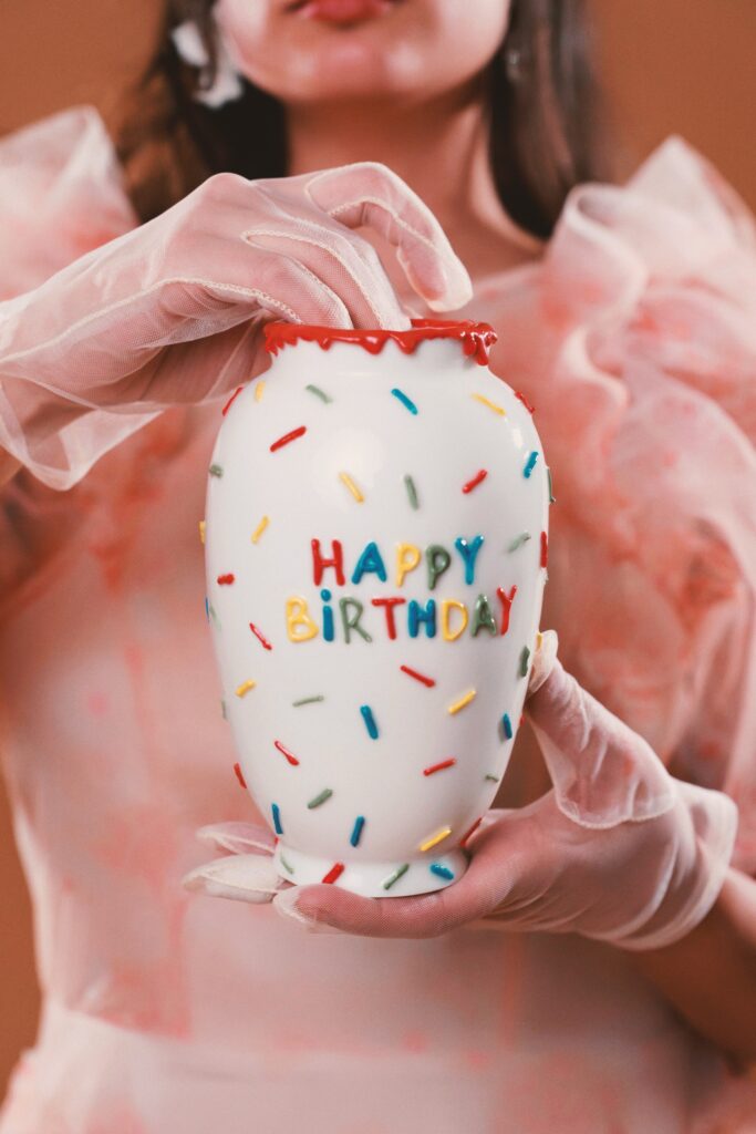 Happy Birthday vase
