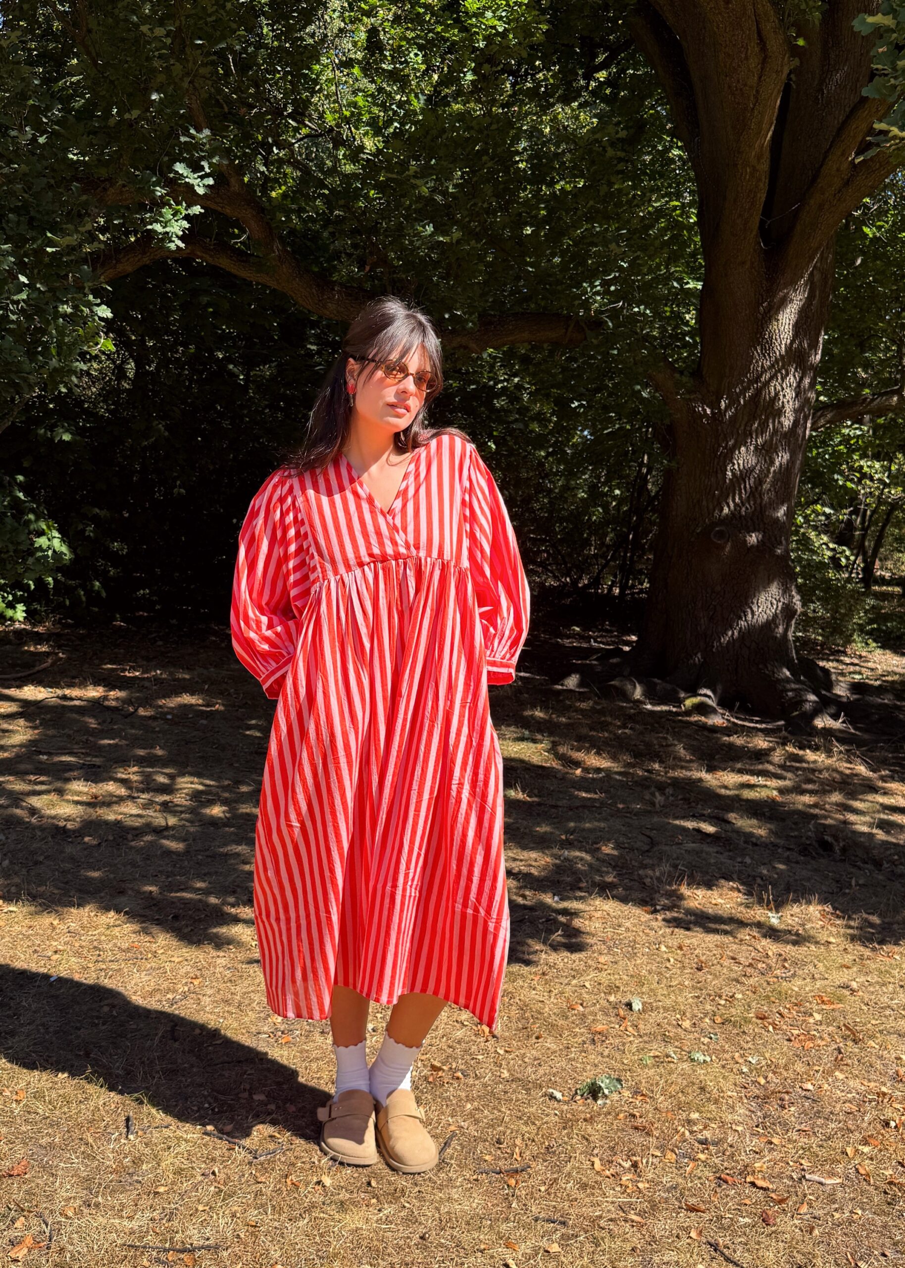 Strawberry Waves cotton oversize dress - Image 4