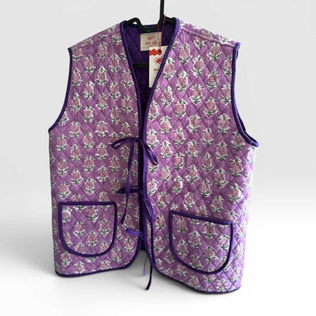 Lavender Raf quilted vest